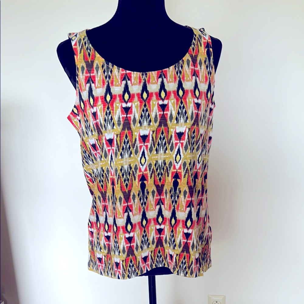 J Jill Multicolor Geometric Print Women's Top Size S NWOT